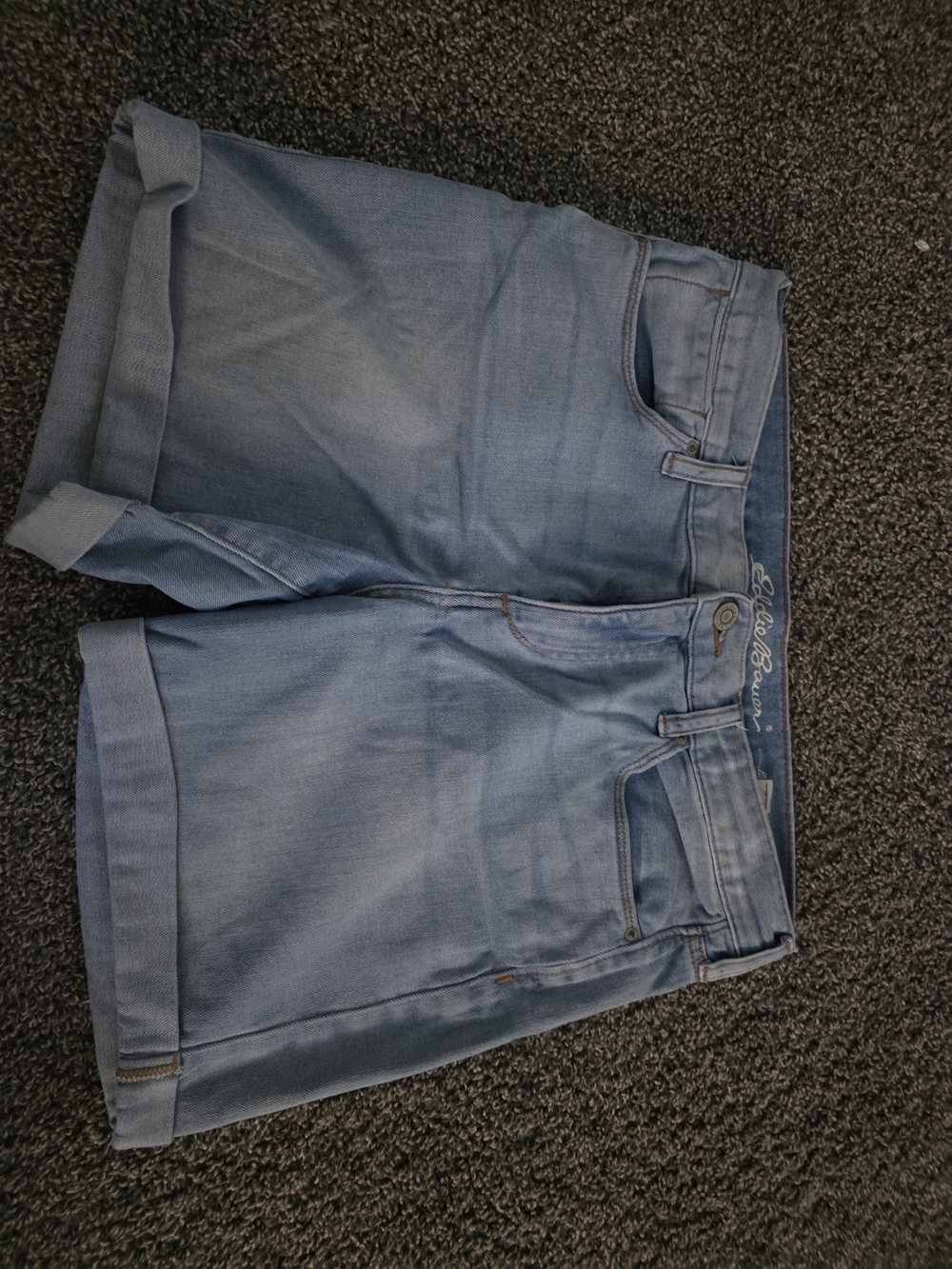 Eddie Bauer Light Blue Denim Ankle-Cropped Shorts
